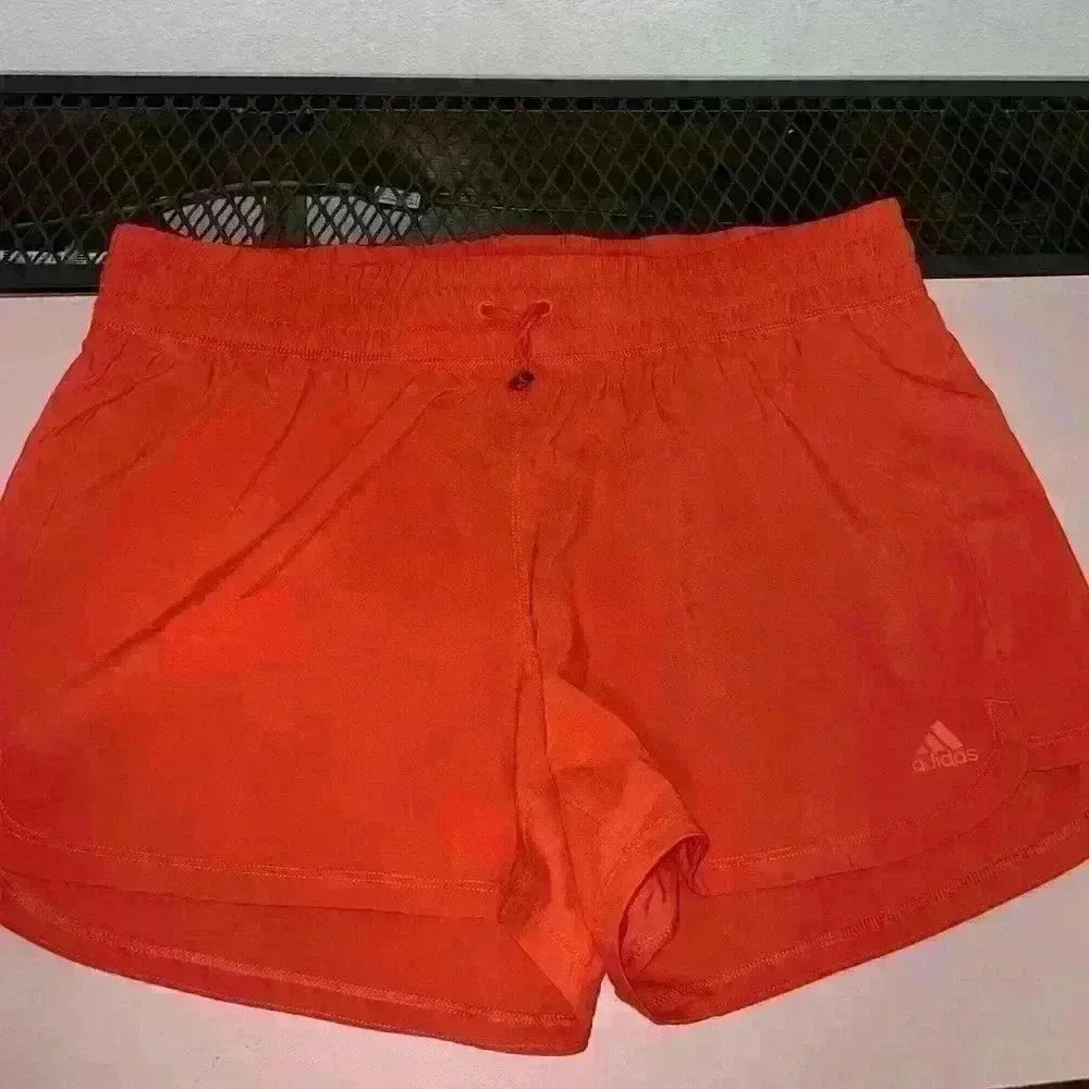 Adidas %100 Polyester Dark Orange XL Shorts